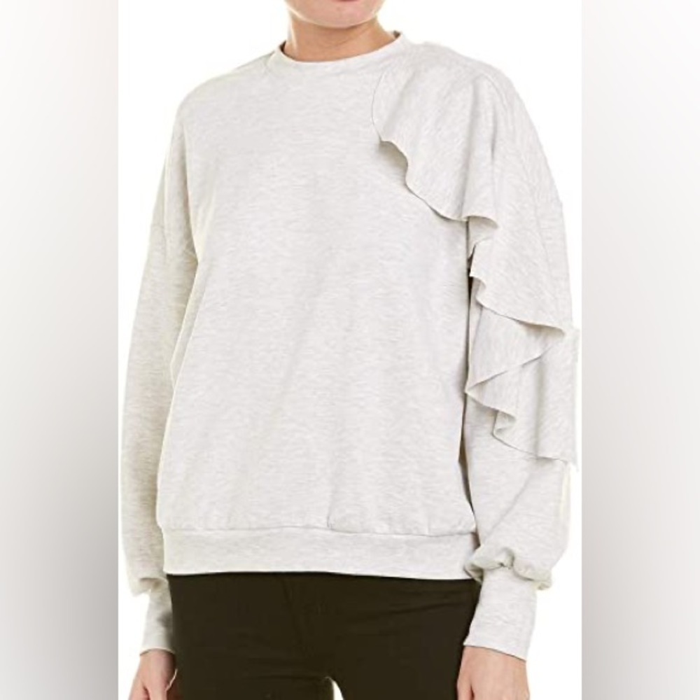 The Fifth Label‎ Women's Ultraviolet Asymmetric Ruffle Detail Sweater